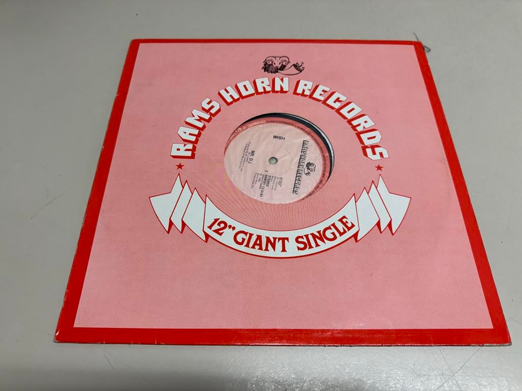 Mr. DJ - Wish - Rams Horn Records 12" Giant Single, Ophalen of Verzenden, 1980 - 1989, Gebruikt, 12 inch