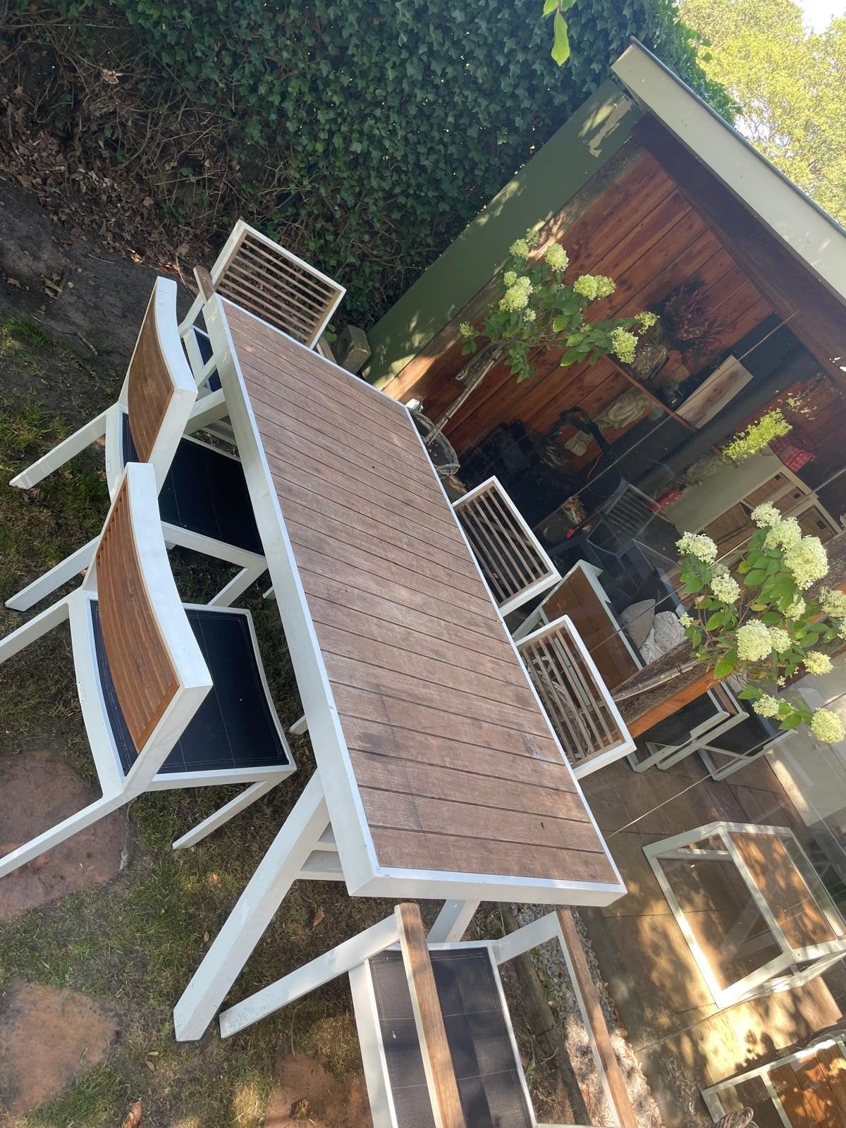 Eettafel HiGold, Ophalen, Gebruikt, Rechthoekig, Teakhout
