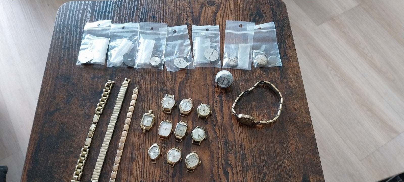 Lot antieke horloges voor onderdelen of reparatie, Ophalen, Overige materialen, Overige typen, Verguld