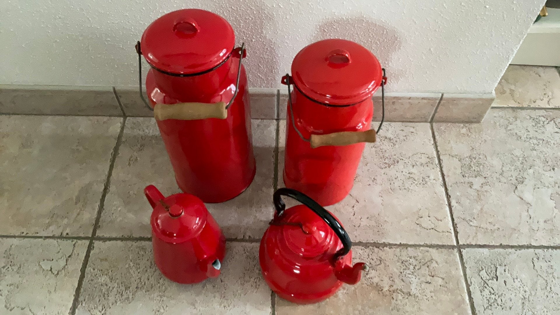 Emaile retro keuken assortiment, Gebruikt, 150 ml, Overige typen, Ophalen of Verzenden