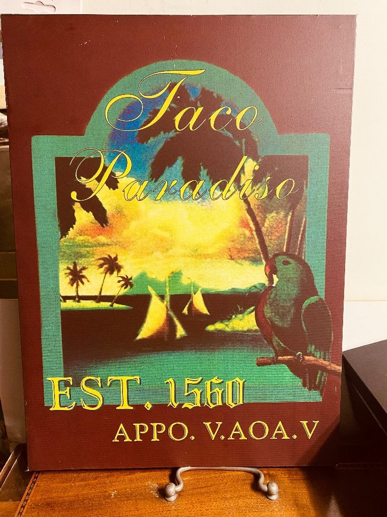 Taco Paradiso Decoratief Bord - Tropisch Thema, 45 cm, Schilderij, 33 cm, Ophalen of Verzenden