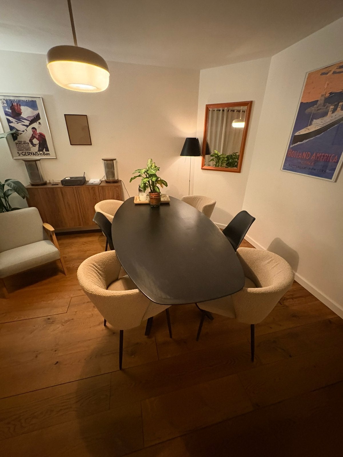 Tafel - ovaal zwart, Amsterdam