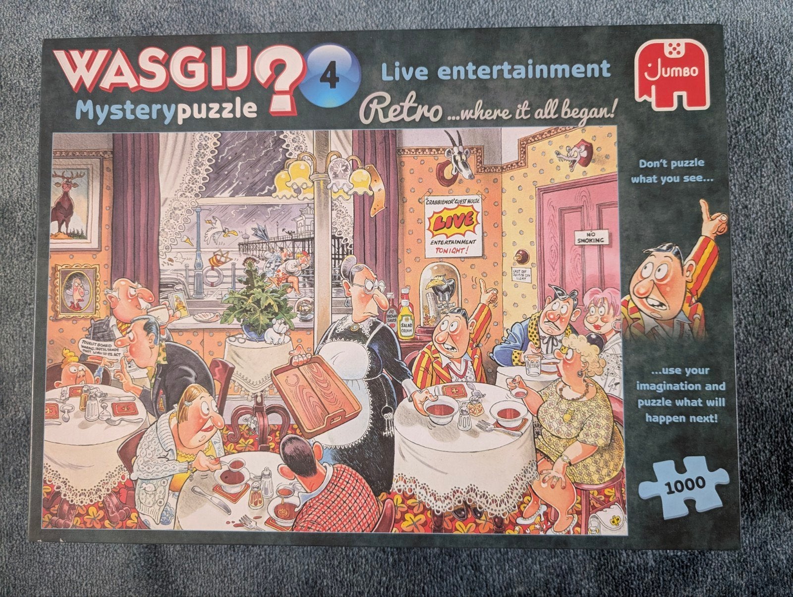Wasgij mysterie puzzel Live entertainment, Ophalen of Verzenden, 500 t/m 1500 stukjes, Zo goed als nieuw