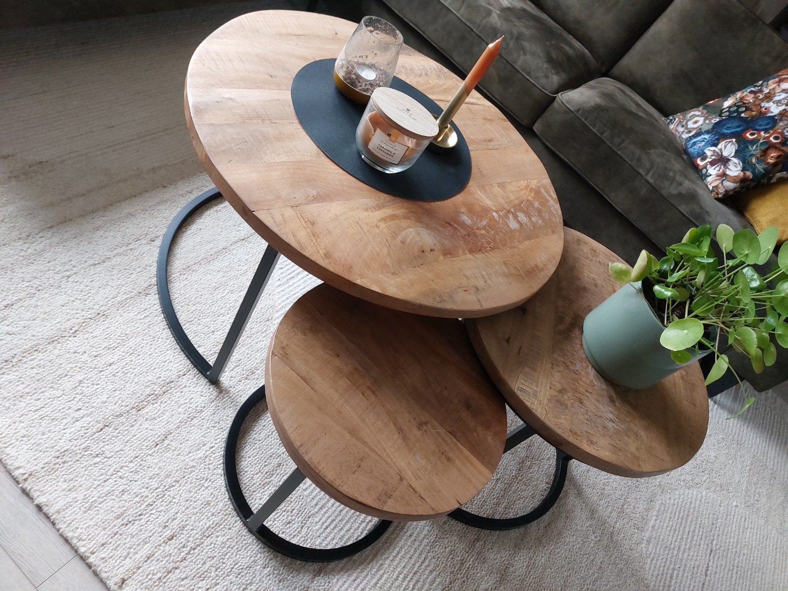 3 salontafels, Ophalen, Rond, 50 tot 100 cm, 50 tot 100 cm