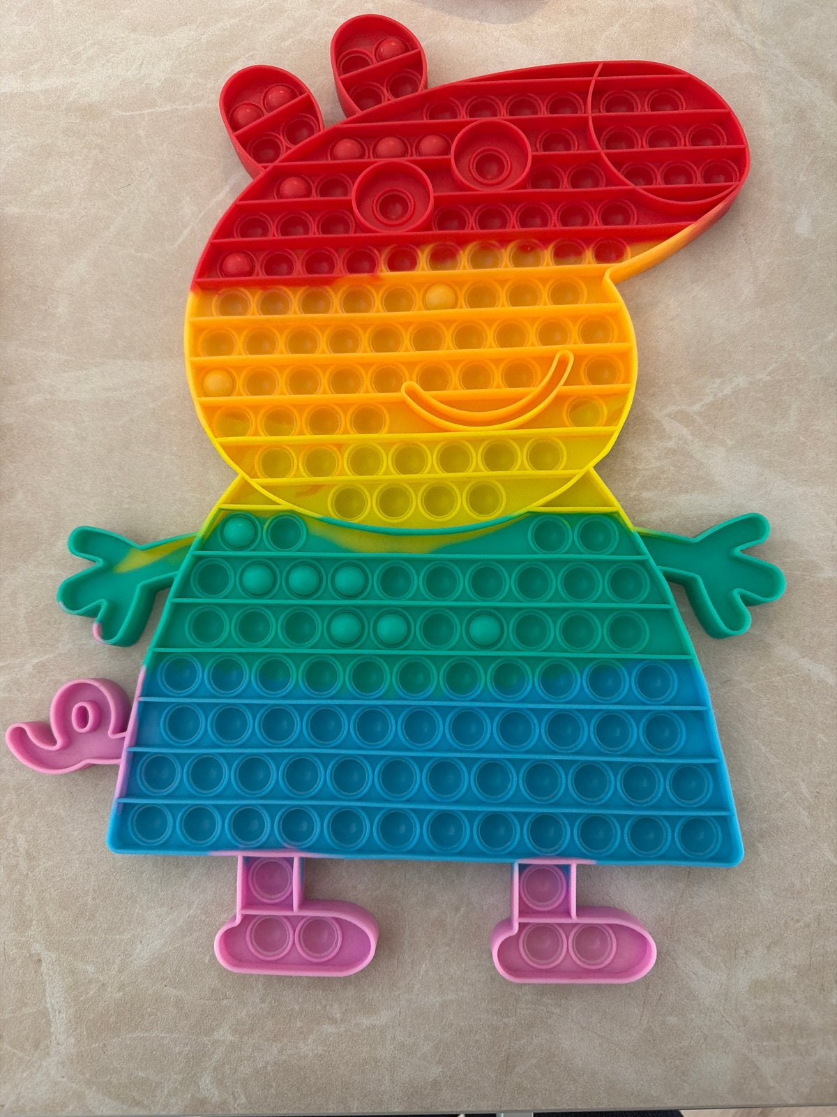 XL Peppa Pig Pop It Fidget Speelgoed Regenboog, Ophalen of Verzenden, Zo goed als nieuw, Jongen of Meisje