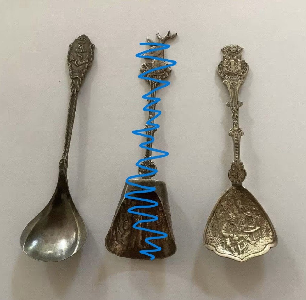 Div. (verzilverd) bestek, theelepels, suikerlepels en méér, Antiek en Kunst, Ophalen of Verzenden