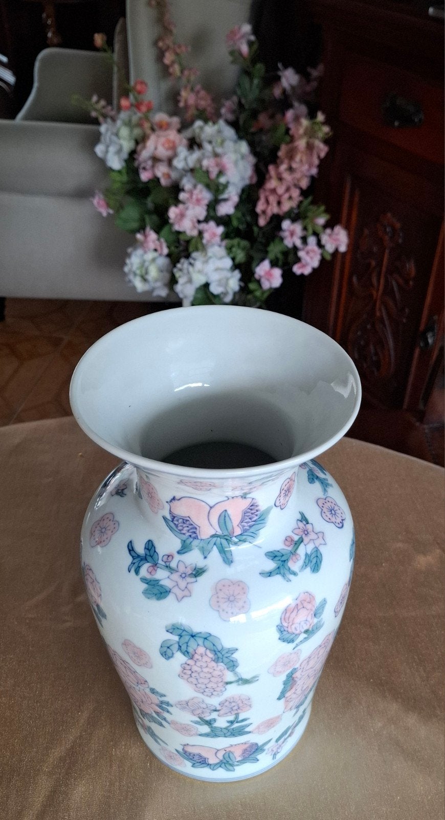 Grote Vintage Chinese Porseleinen Vaas, Ophalen of Verzenden