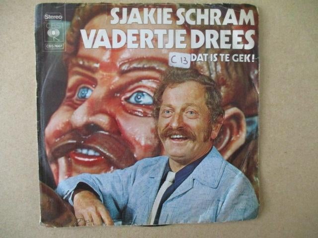 s0511 sjakie schram - vadertje drees, Cd's en Dvd's, Vinyl Singles, Ophalen, Gebruikt, Overige genres, 7 inch