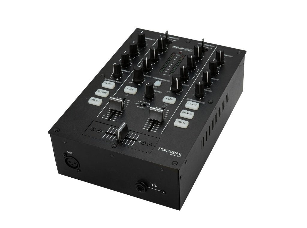 OMNITRONIC PM-202FX 2-Channel DJ Mixer with Filter, FX, ., Minder dan 5 kanalen, Nieuw, Microfooningang
