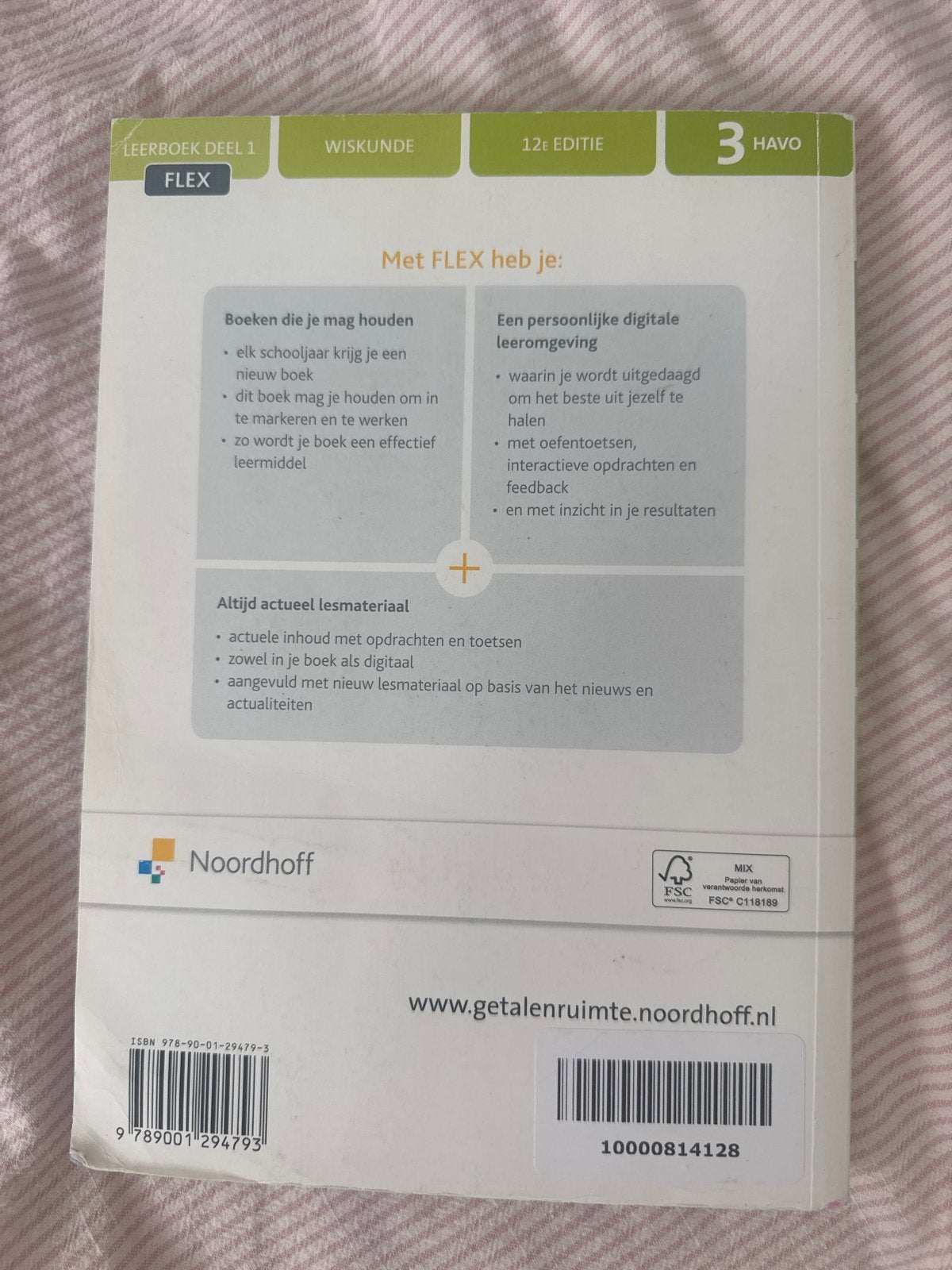 Getal en Ruimte havo 3 deel 1 (Flex boek) 12e editie, Boeken, Verzenden, Zo goed als nieuw, HAVO, Wiskunde A