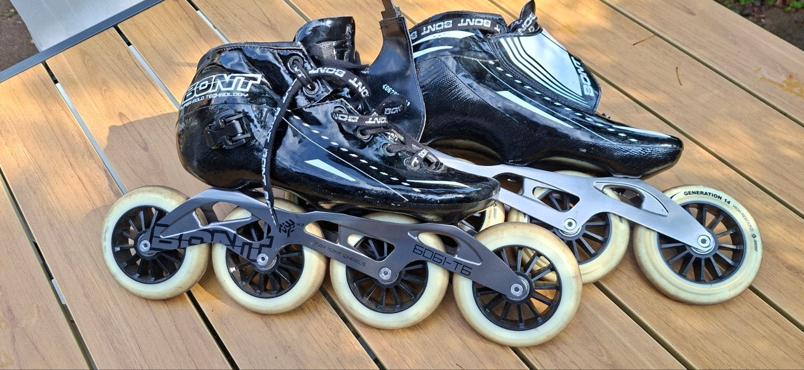 Bont inline skates maat 43/9.5, 4x 110 wielen, Ophalen of Verzenden, Gebruikt, Inline skates 4 wielen