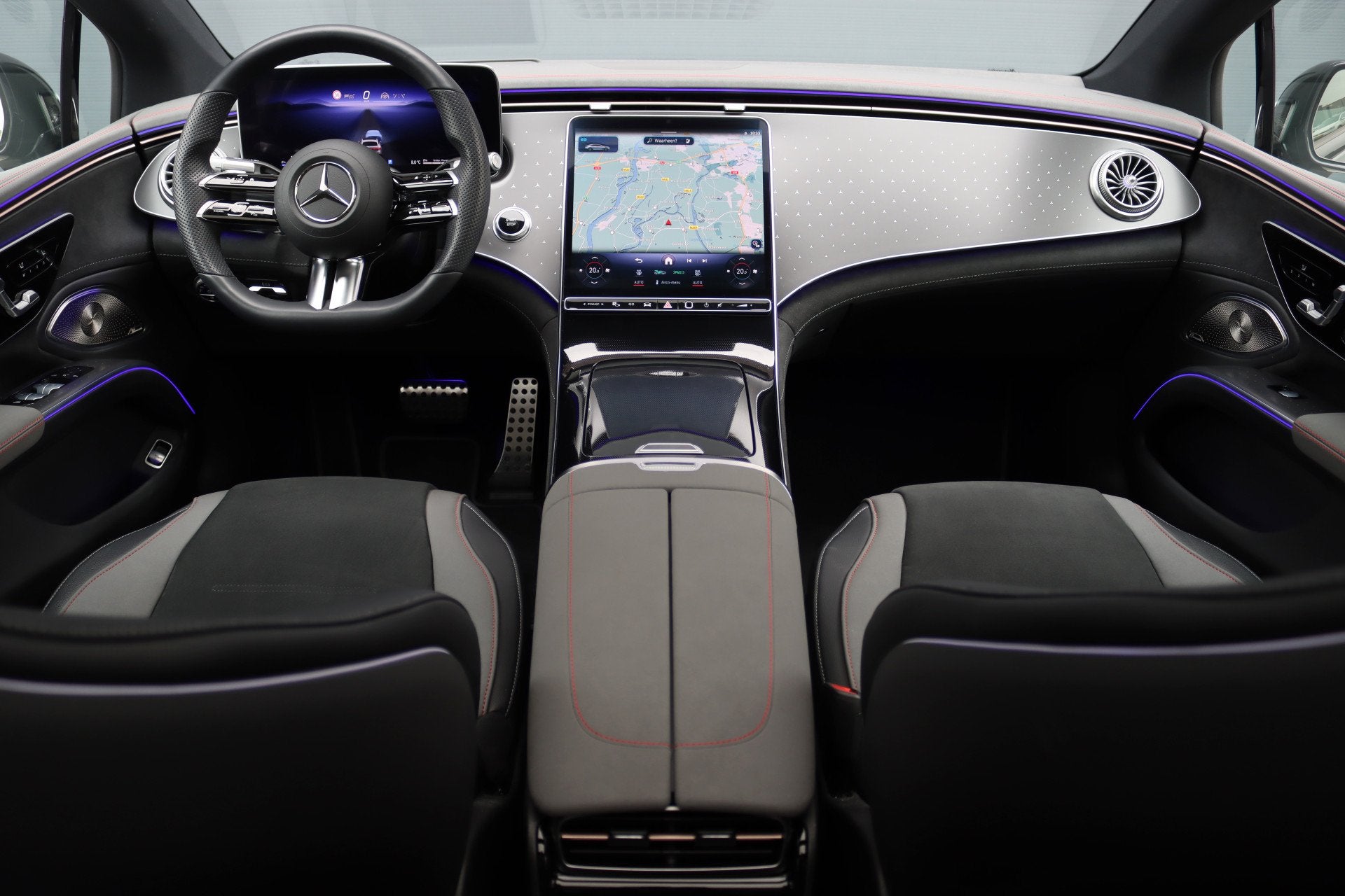 Mercedes-Benz EQS 450+ AMG Line Premium 108 kWh | Luchtverin, Auto's, Achterwielaandrijving, Gebruikt, 124 €/maand, 4 stoelen