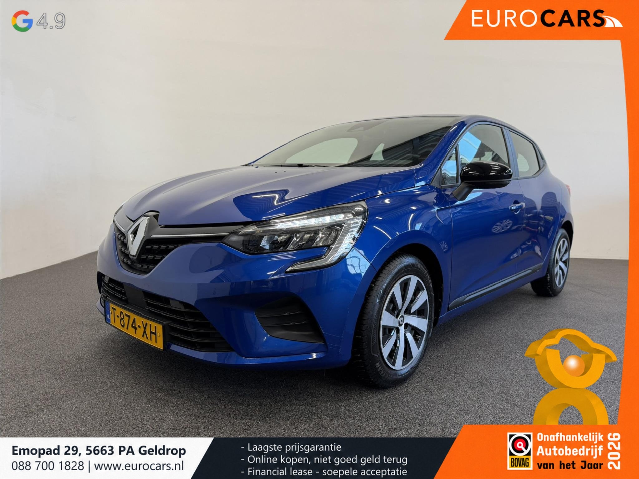 Renault Clio 1.0 TCe 90 Equilibre Airco Navigatie Cruise Con, Auto's, Voorwielaandrijving, Dealer onderhouden, Stof, Gebruikt