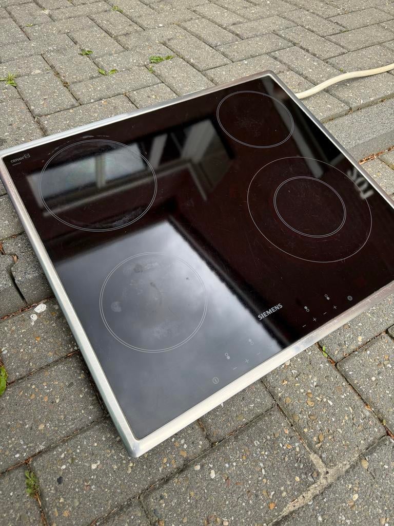Siemens Ceran keramische kookplaat 4 pitten met Perilex, Ophalen, Gebruikt, Keramisch, 4 kookzones