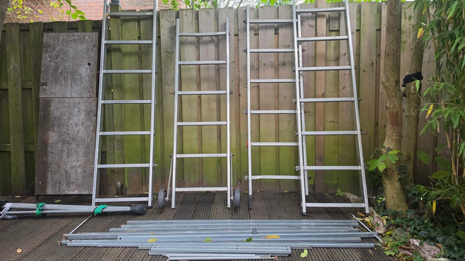 Hailo Kamersteiger 5m werkhoogte, ook als ladder (8m), Doe-het-zelf en Verbouw, Ophalen, Gebruikt, Ladder, 4 meter of meer