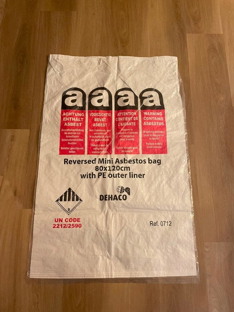 Asbest zakken (80 x 120), Ophalen, Nieuw