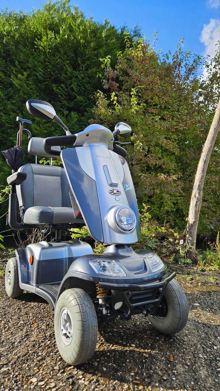 Kymco scootmobiel, stabiele 4wiel scootmobiel in topconditie, Ophalen, Inklapbaar, Zo goed als nieuw, Elektrische rolstoel