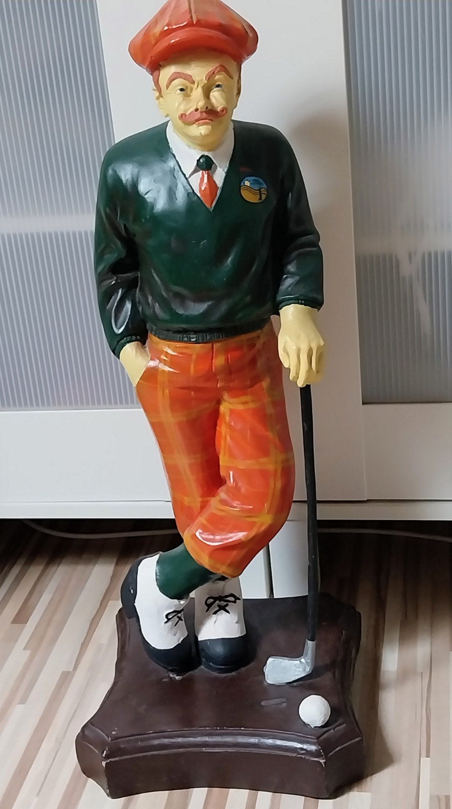 Vintage Golfer Beeld - Decoratieve Golf Figuur, Ophalen