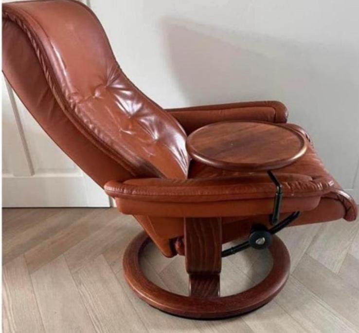 Ekornes Stressless relaxfauteuil met voetenbank, Huis en Inrichting, Fauteuils, Ophalen, Zo goed als nieuw