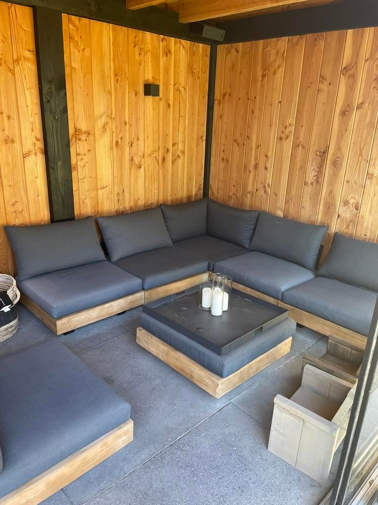 KARWEI Loek loungeset - 7 delig, Tuin en Terras, Tuinsets en Loungesets, Ophalen, Zo goed als nieuw, Hocker