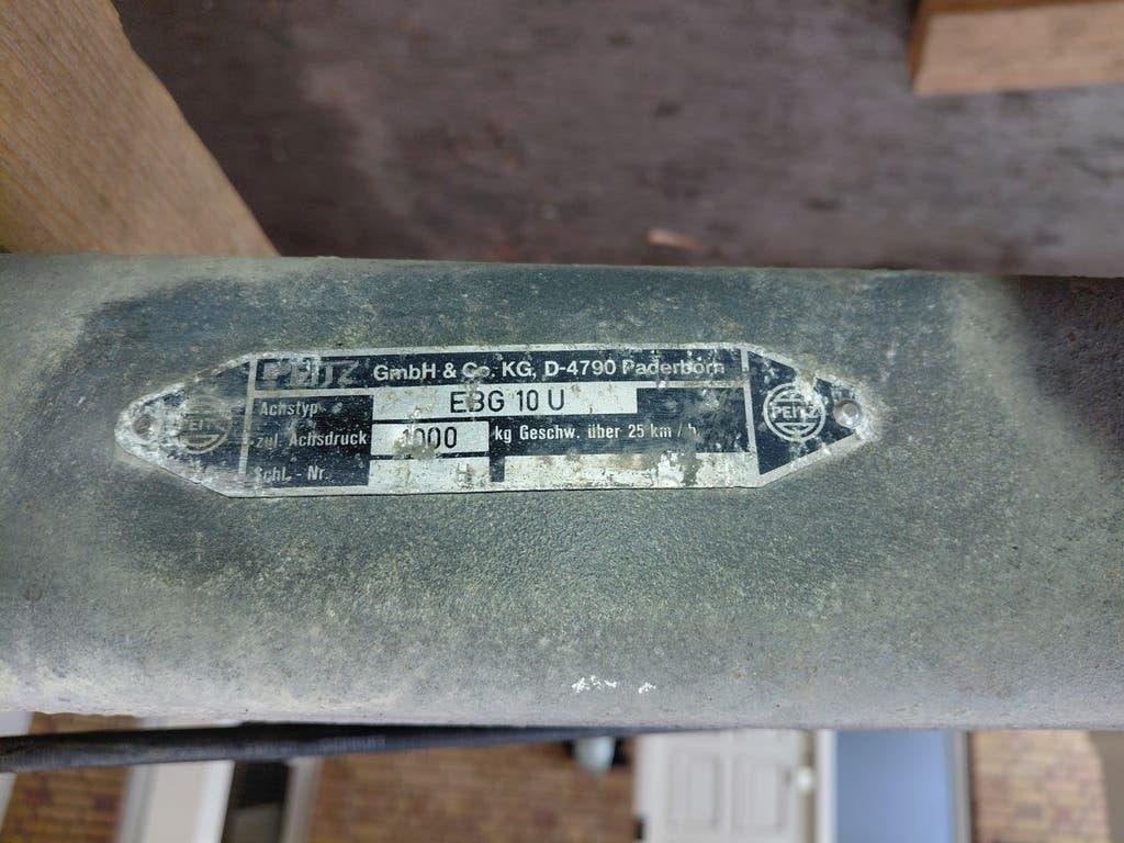 Peitz torsieas 1000 kg EBG 10 U, Auto diversen, Aanhangwagen-onderdelen, Ophalen, Gebruikt
