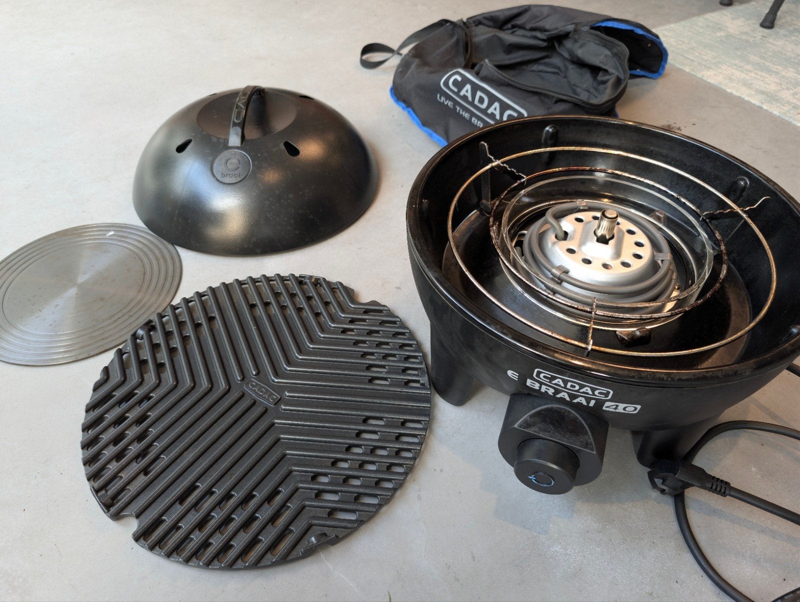 Cadac E-Braai 40 compleet met verwarmingsplaat, Ophalen, Gebruikt, Cadac