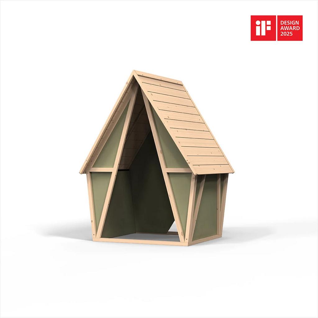 Exit Yuki 100 - Speelhuisje - Groen - Hout|Stof, Ophalen, Nieuw, Hout