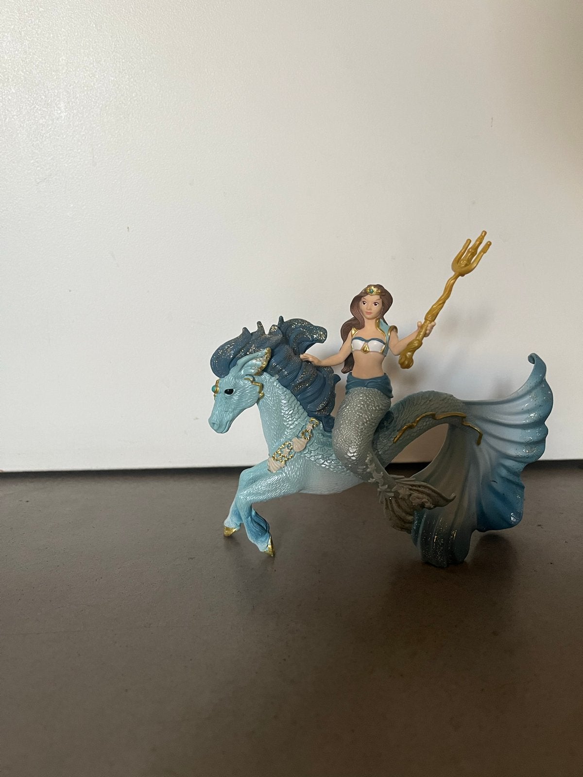 Zeemeermin op Zeepaard Figuur - Schleich Stijl, Ophalen of Verzenden, Zo goed als nieuw, Meisje