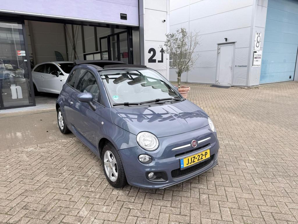 Fiat 500 C 1.4 Sport CABRIO! LEER! PDC! 101PK! INRUIL MOGELI, Euro 5, 101 pk, Gebruikt, Zwart