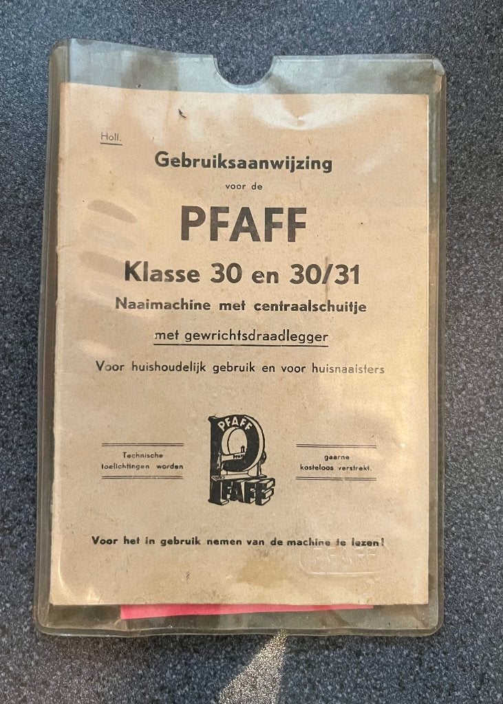 Pfaff 30 gebruiksaanwijzing, Ophalen of Verzenden, Gebruikt, Naaimachine, Pfaff