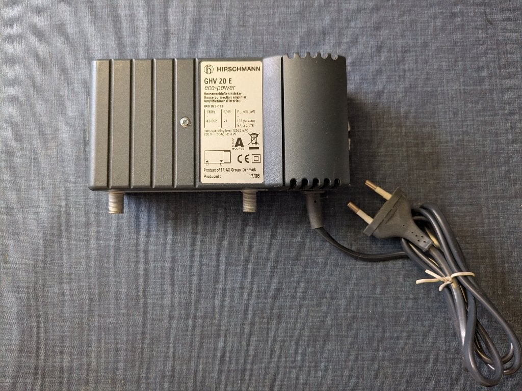 Hirschmann GHV 20 E Antenneversterker, Ophalen of Verzenden, Gebruikt