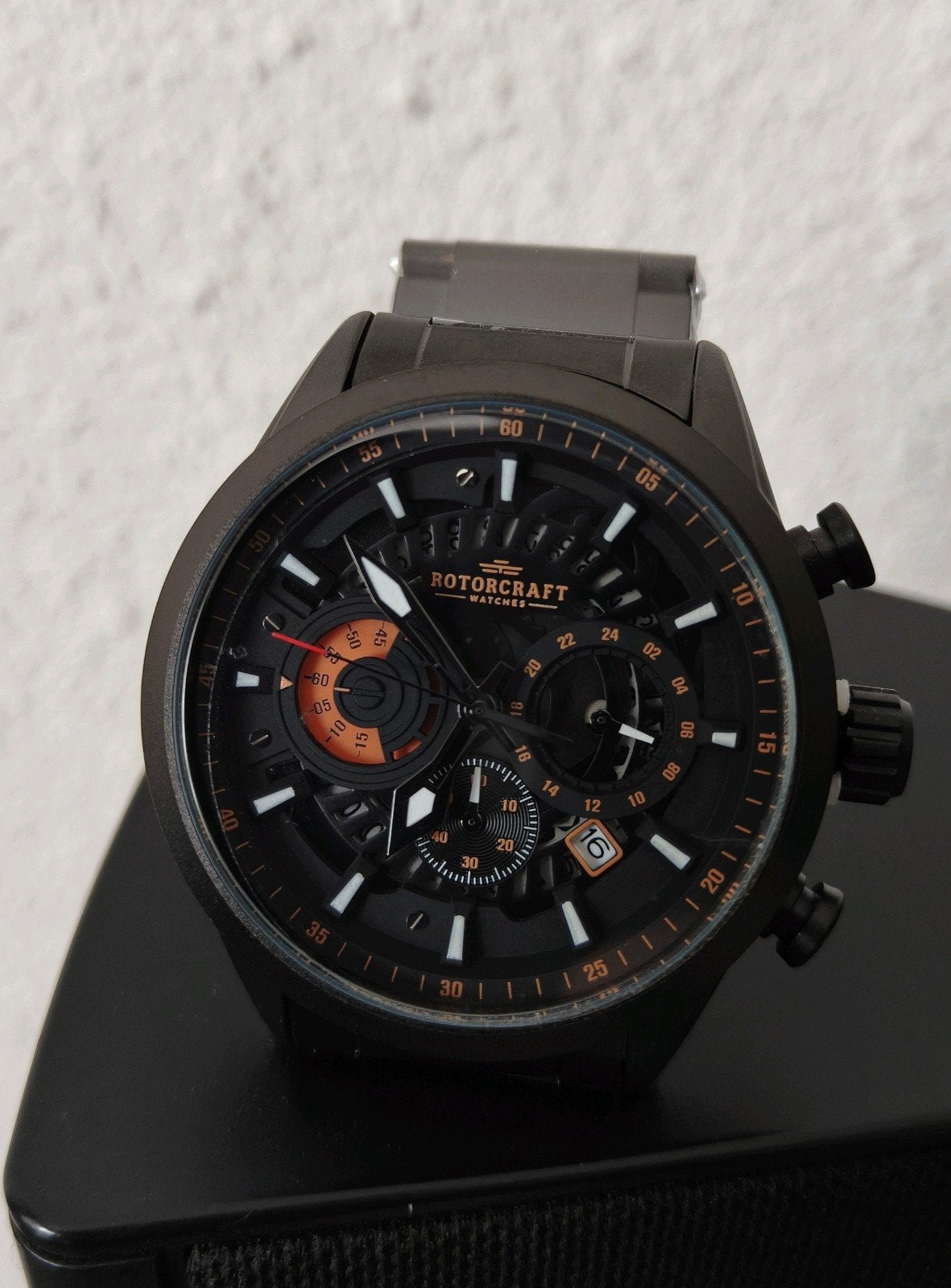 Rotorcraft horloge nieuwe, Ophalen of Verzenden, Nieuw, Zwart, Android