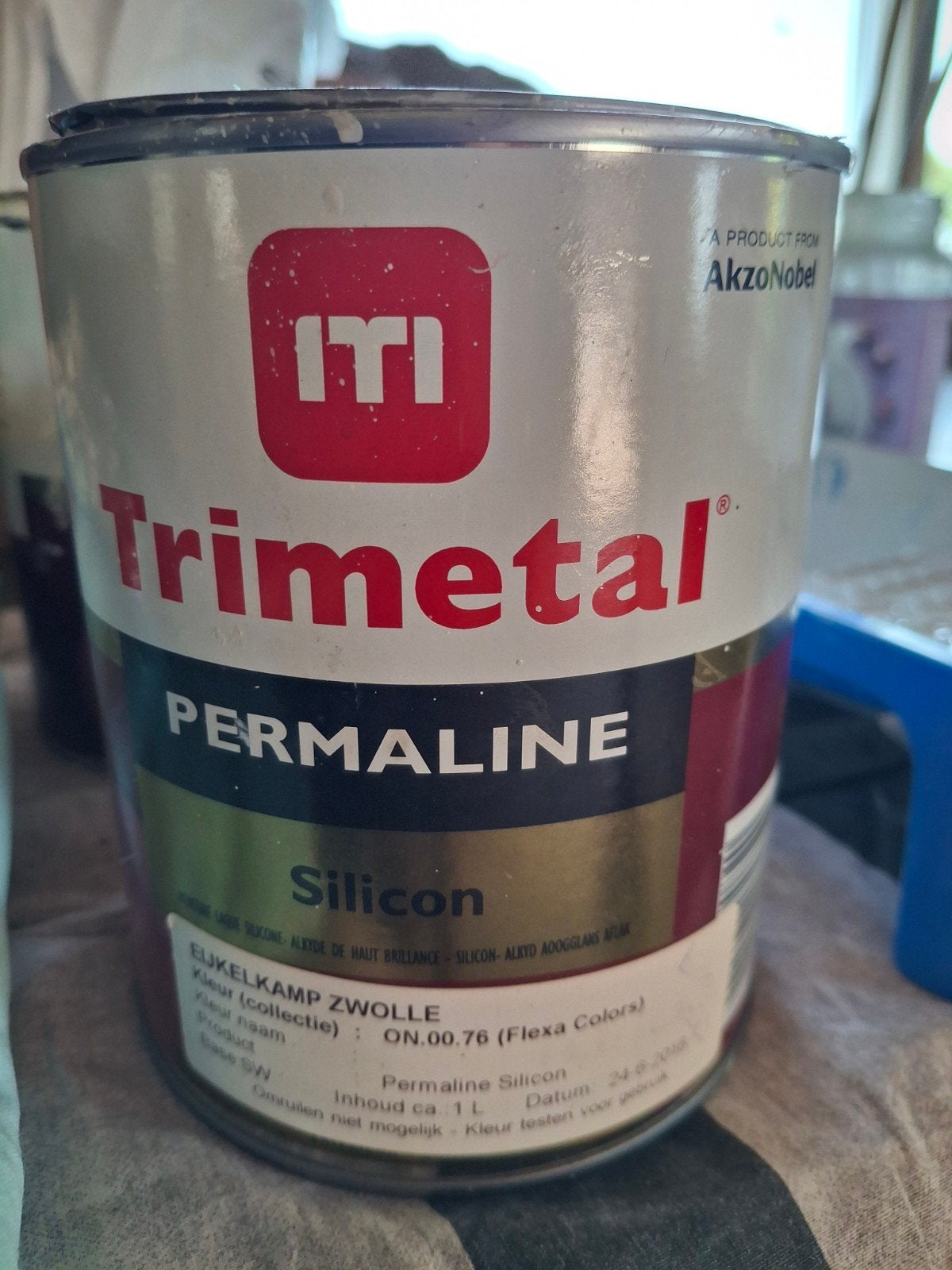 1L Trimetal Permaline Silicon verf, bijna wit,, Ophalen