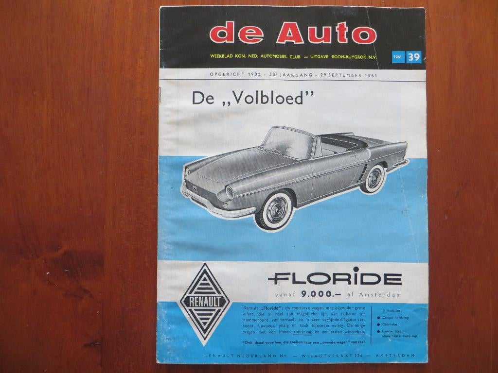 De Auto nr. 39 1961 test: Jaguar E-Type, IAA nieuws, Boeken, Auto's | Folders en Tijdschriften, Algemeen, Ophalen of Verzenden