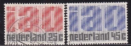 854 - Nederland nvph 918/919 gestempeld , Internationale, Postzegels en Munten, Postzegels | Nederland, Verzenden, Na 1940, Gestempeld