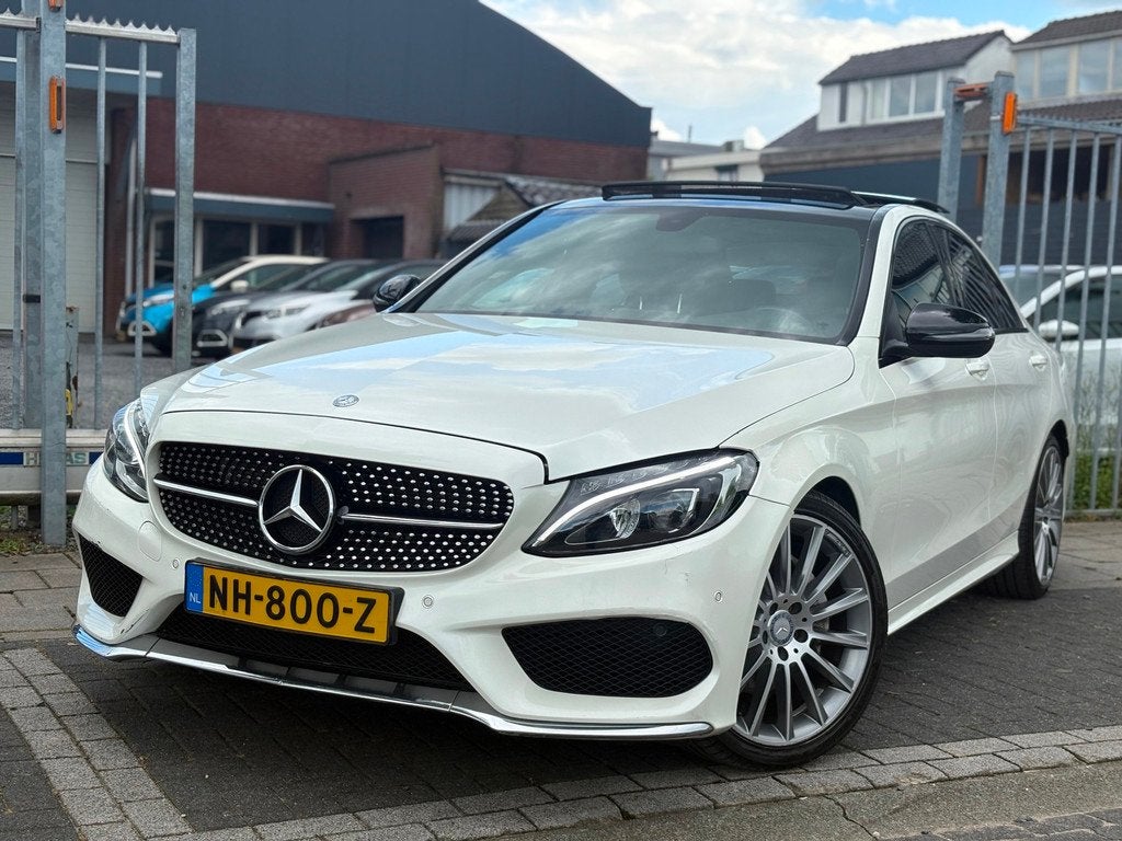 Mercedes-Benz C-klasse 180 AMG Line | Panoramadak | Burmeste, Auto's, Automaat, Wit, Bedrijf, Sedan
