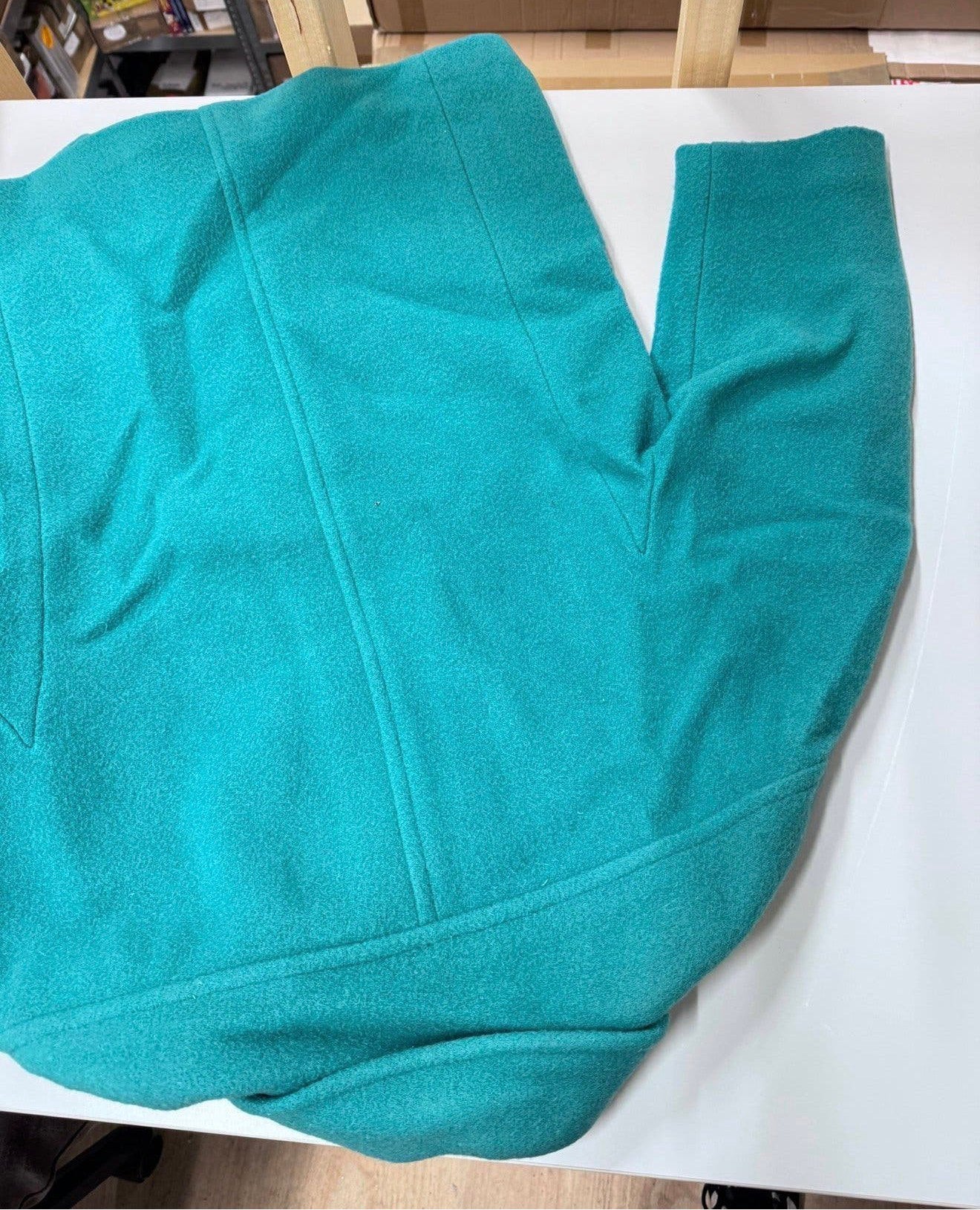 Zeldzame Eastex Jas groen-blauw dames L wol wollen winter, L, Blauw, Maat 42/44 (L), Zo goed als nieuw