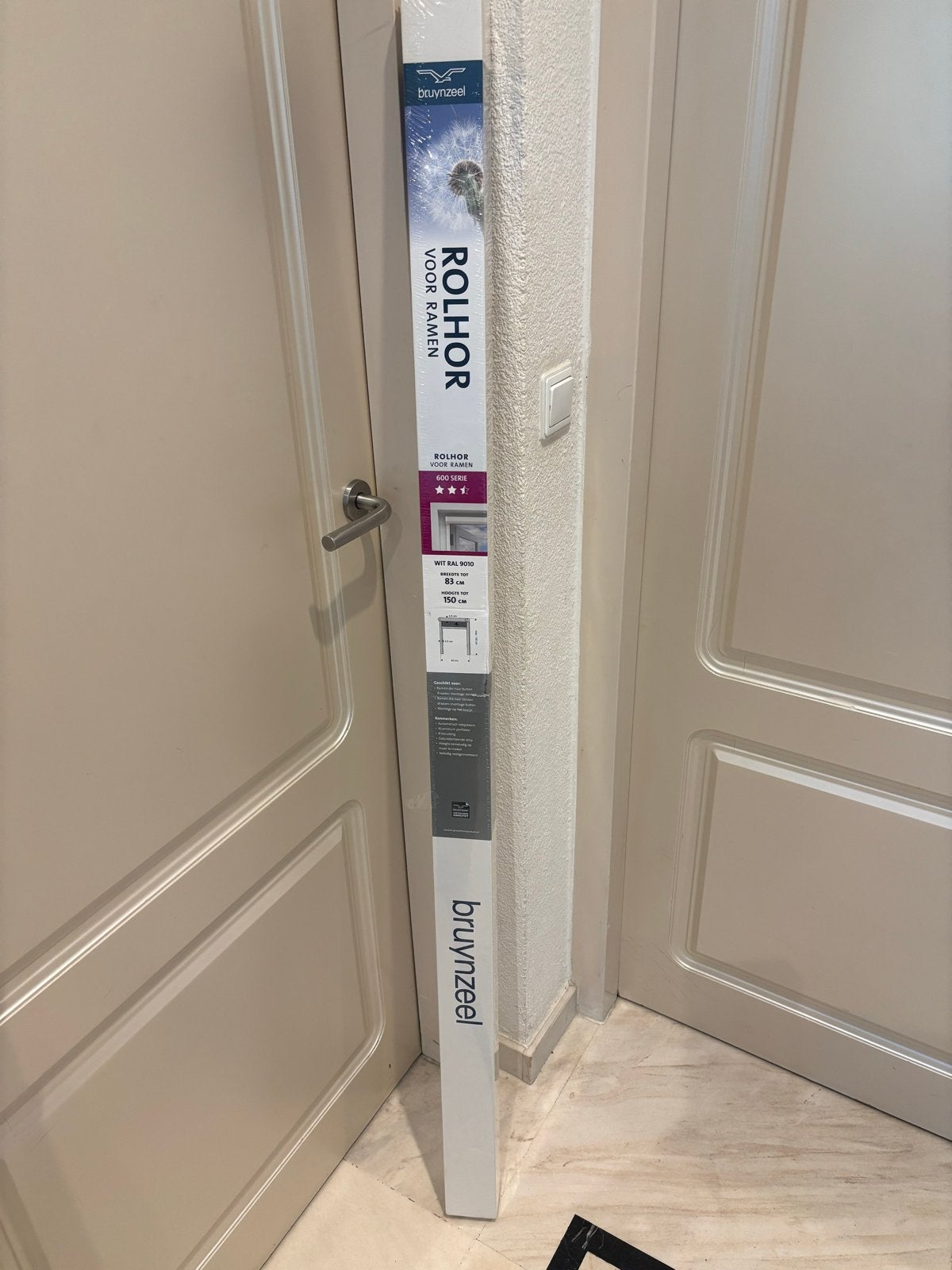 Bruynzeel Rolhor voor ramen - Wit RAL 9010, 83x150 cm, Ophalen, 80 tot 100 cm, Hordeur, Nieuw