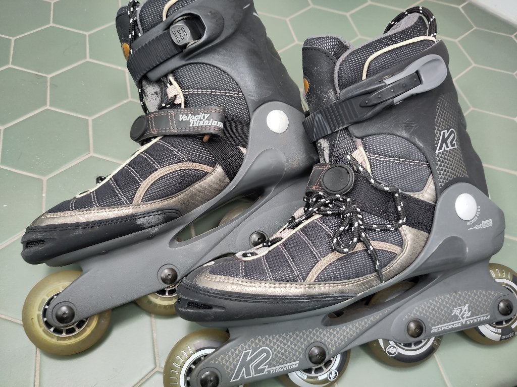 K2 skates Velocity Titanium, Ophalen, K2, Zo goed als nieuw, Inline skates 4 wielen