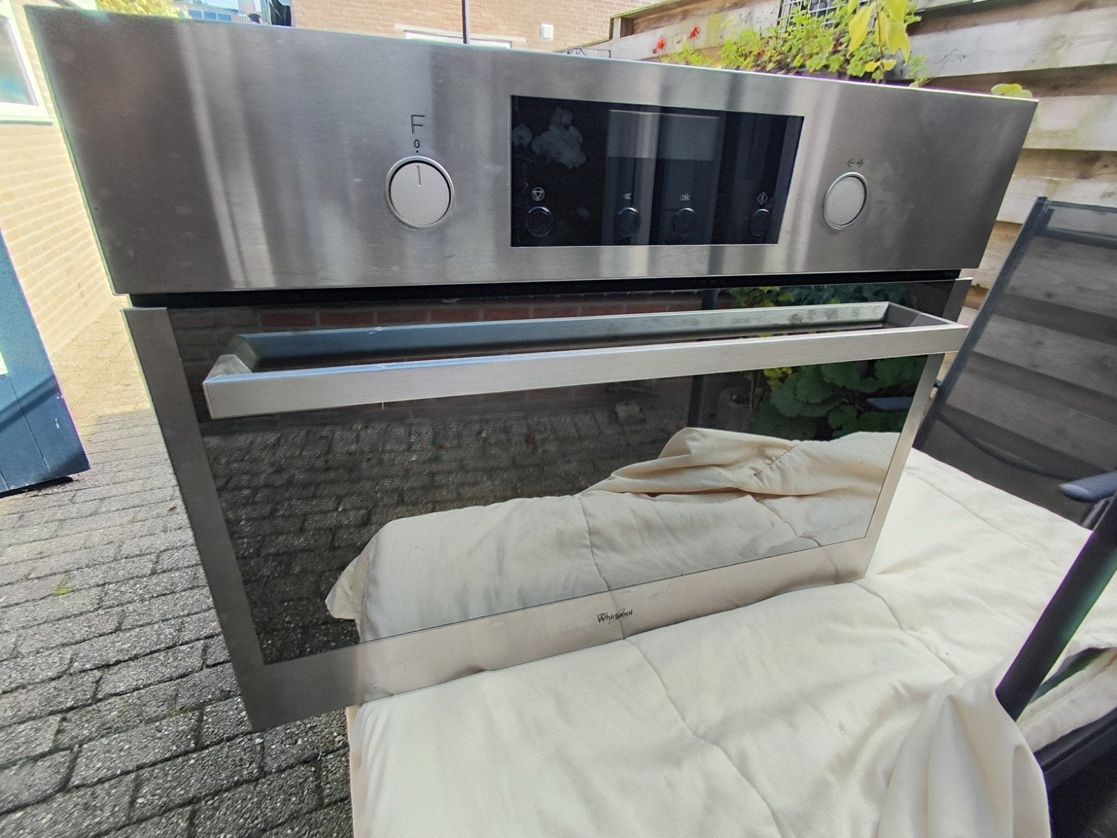 Whirlpool AMW 5023 IX Inbouw Comb nis 45imagnetron, Ophalen, Combimagnetron, Gebruikt, 60 cm of meer