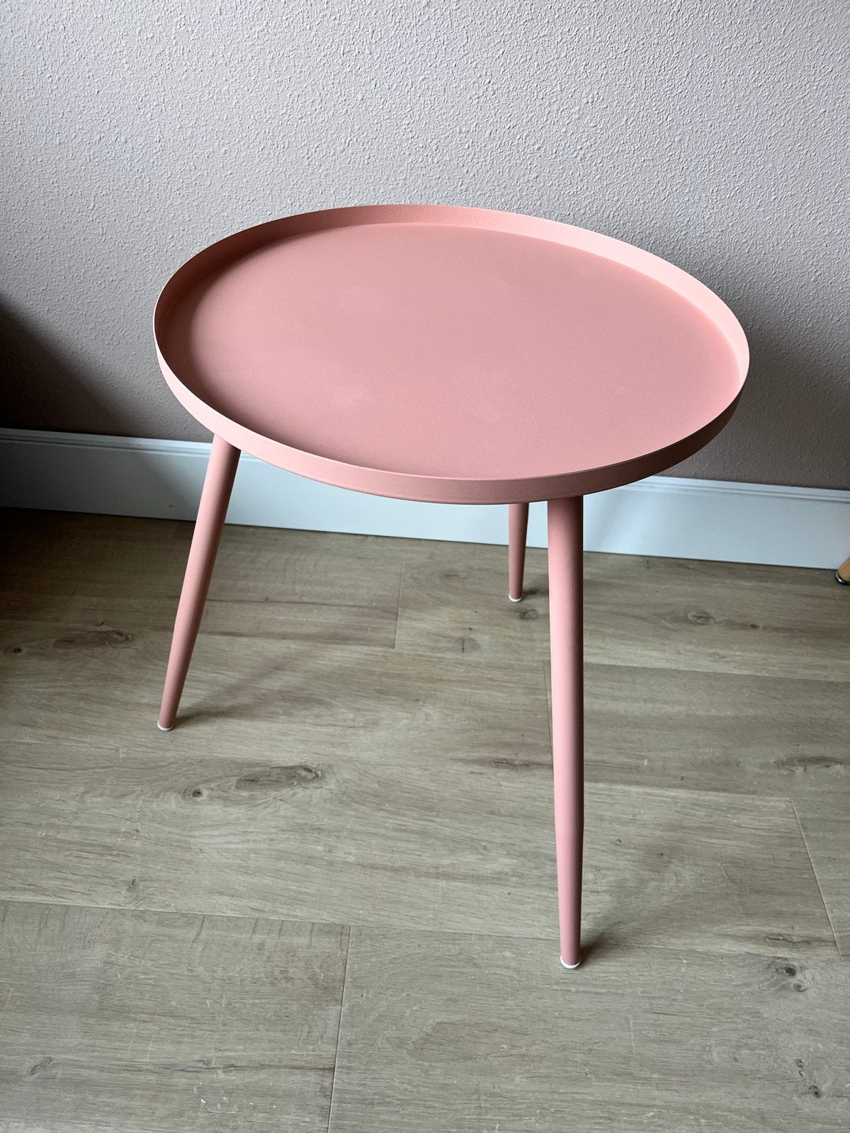 Roze bijzettafel met lichte gebruikssporen, Ophalen, Minder dan 45 cm, Minder dan 55 cm, Gebruikt