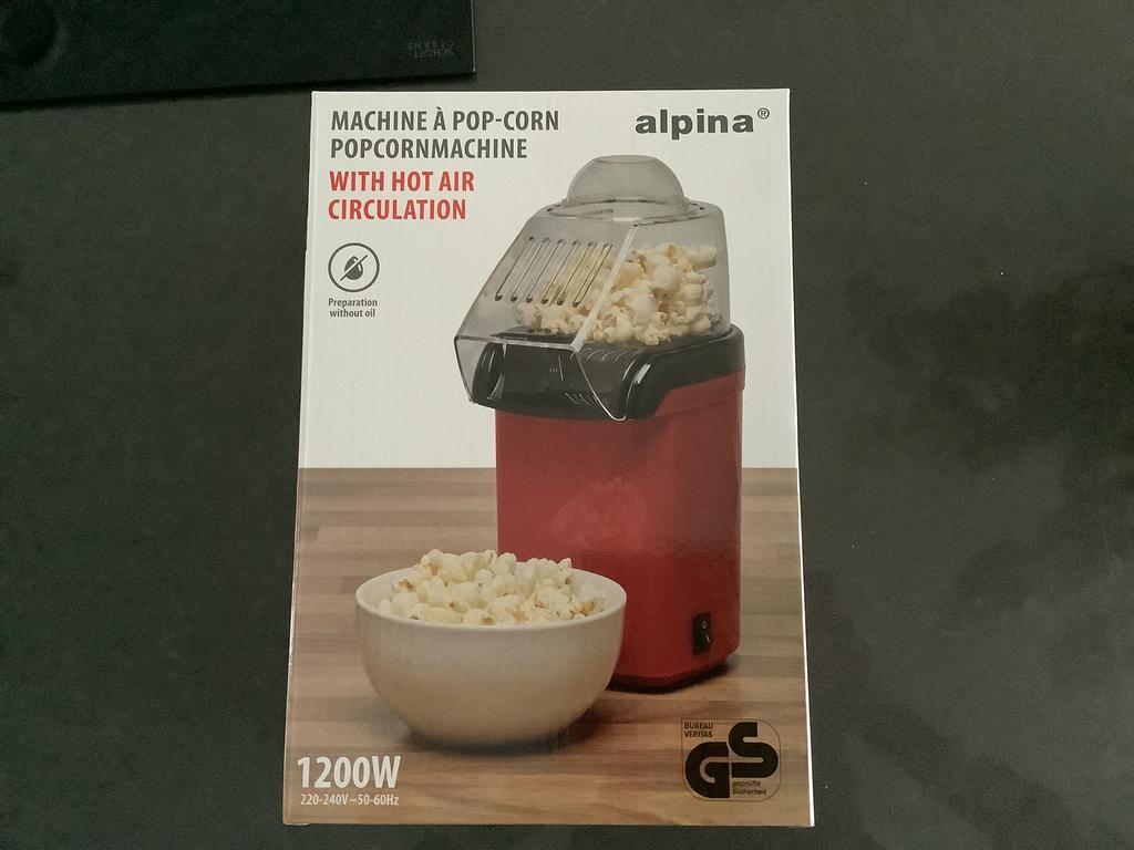 Nieuwe popcornmachine, Alpina, Huis en Inrichting, Keuken | Keukenbenodigdheden, Overige typen, Ophalen of Verzenden, Nieuw