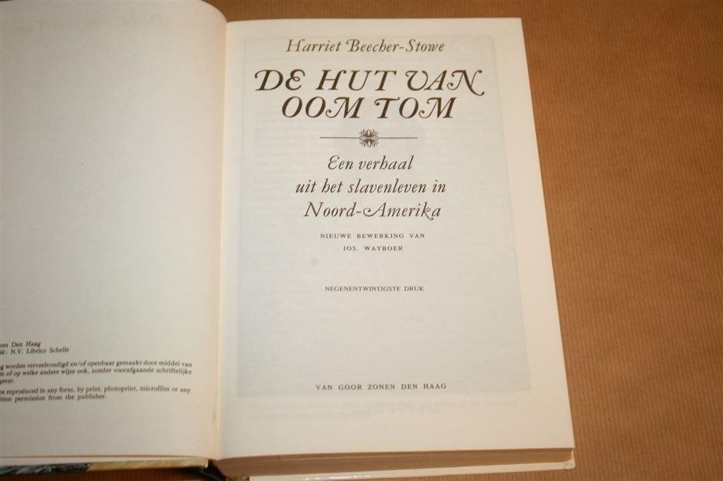 De hut van oom Tom. Verhaal Slavenleven. 1976., Ophalen of Verzenden, Gelezen