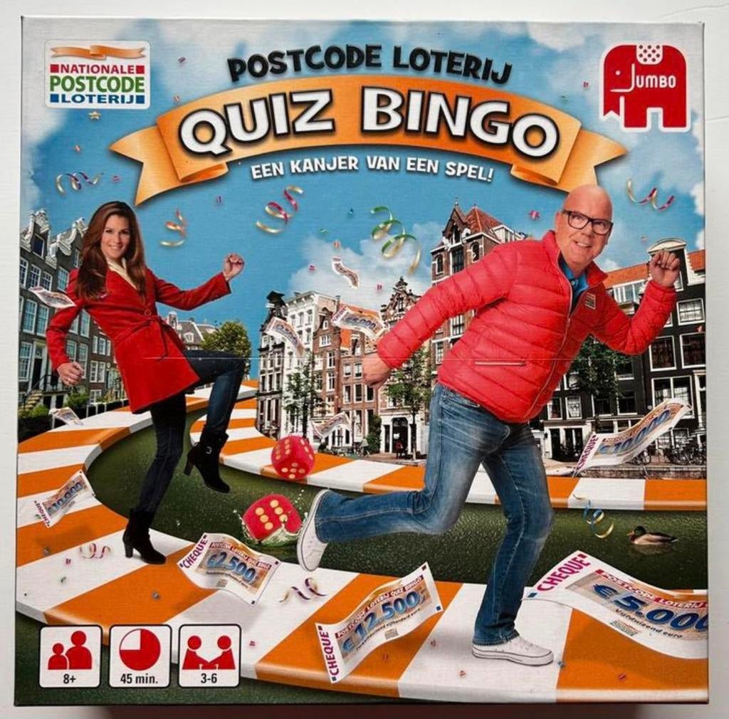 Postcode Loterij Quiz Bingo NIEUW, Hobby en Vrije tijd, Gezelschapsspellen | Bordspellen, Een of twee spelers, Ophalen of Verzenden