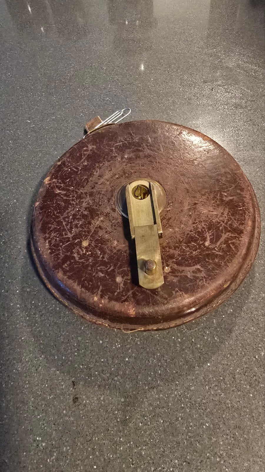 meetlint leer vintage, antiek, Antiek en Kunst, Antiek | Gereedschap en Instrumenten, Ophalen of Verzenden