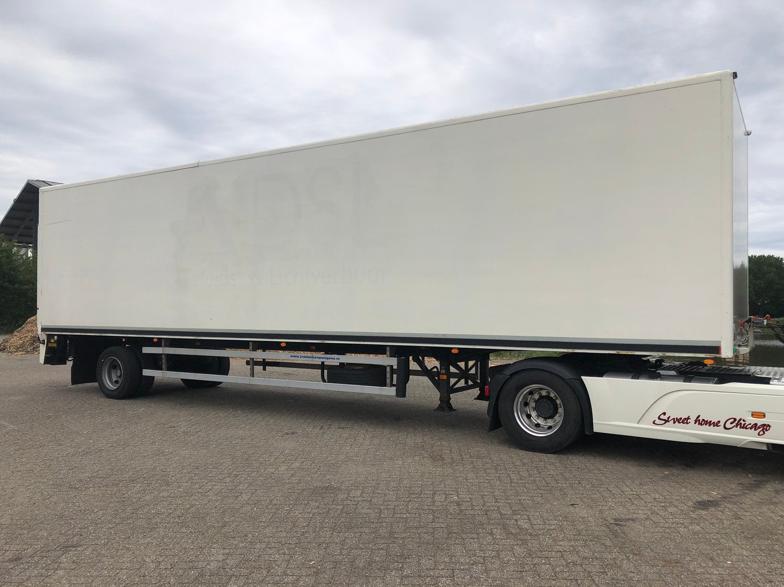 Floor city trailer oplegger (BJ-1994), Auto's, Vrachtwagens, Particulier, Aanhangers en Opleggers, Wit, BTW verrekenbaar, Ophalen of Verzenden