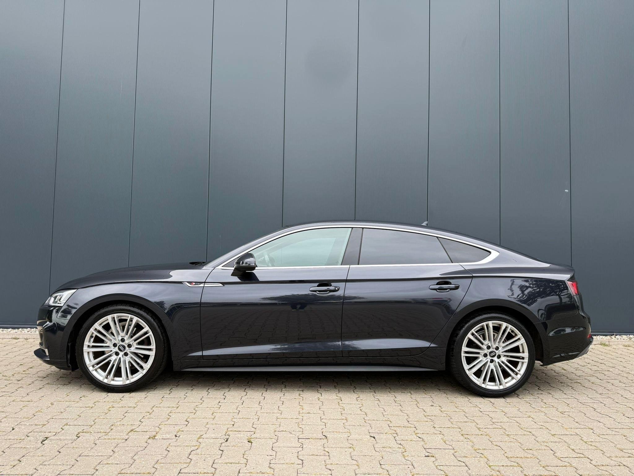 Audi A5 Sportback 2.0 TFSI MHEV Sport Pro Line virtual / cam, Stof, Gebruikt, 1984 cc, Blauw