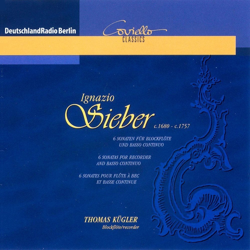 NIEUW Sieber: 6 Sonatas for Recorder and BC / Kügler, Inclusief boekje, Kamermuziek, Ophalen of Verzenden, Zo goed als nieuw