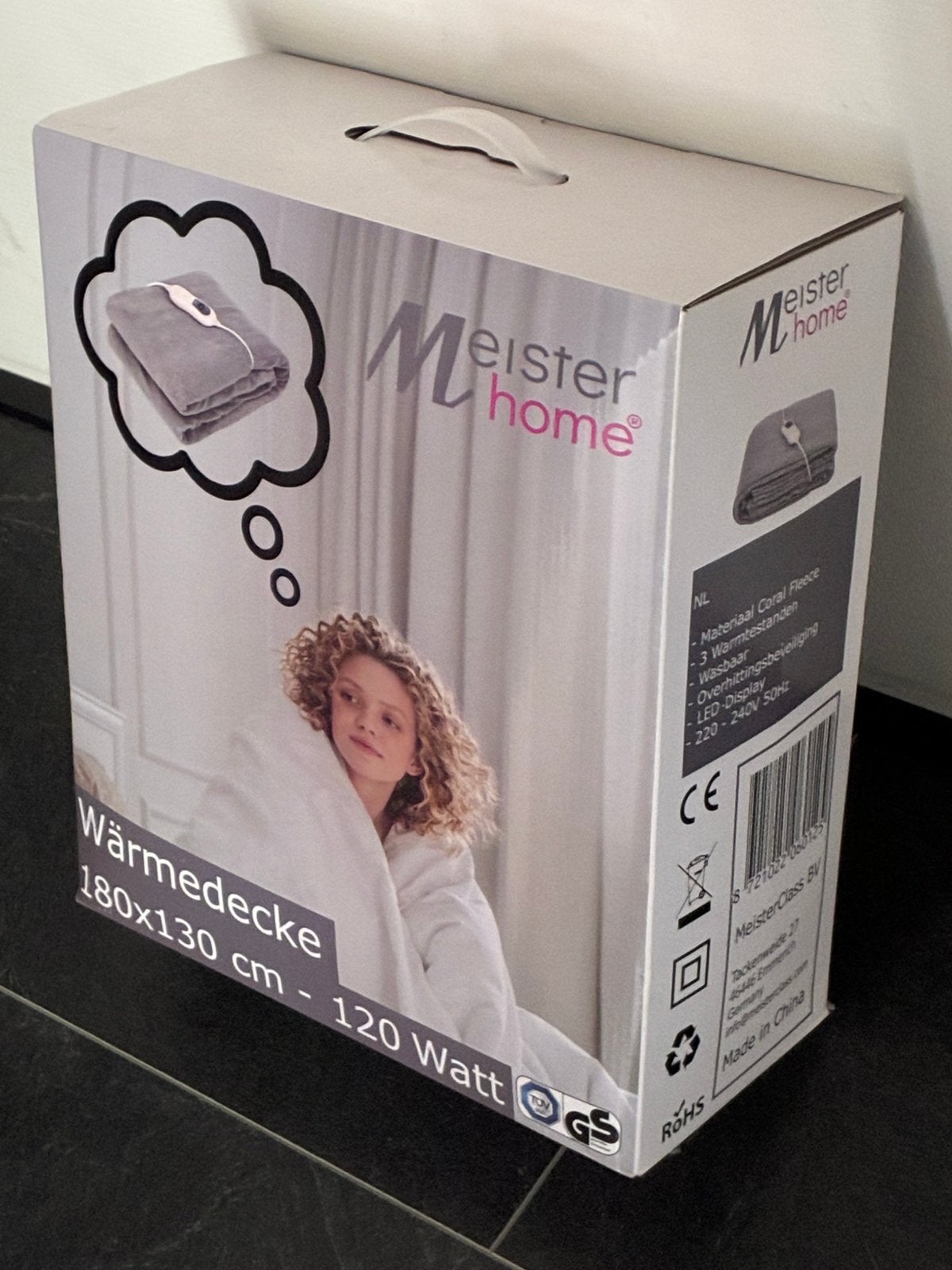 Elektrische deken Meisterhome 180 x 130 cm, Ophalen, Nieuw, 130 cm, 180 cm