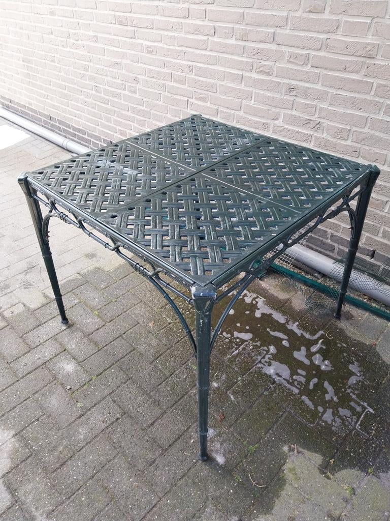 Tuintafel, Ophalen, Gebruikt, Rechthoekig, Aluminium